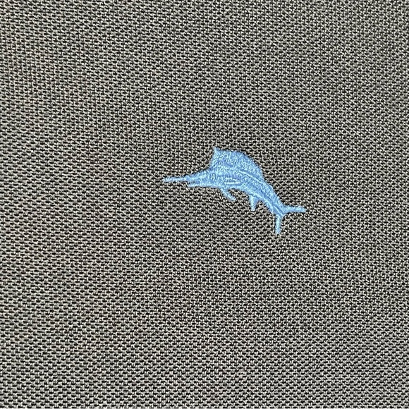 Tommy Bahama Charcoal Polo with Blue Logo - Picture 4 of 7